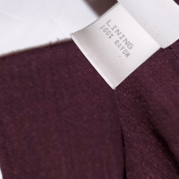 Vintage Mila Schon Faux Fur Cuff Open Blazer Jacket Women's Size 8 40 Red Italy - Picture 12 of 12